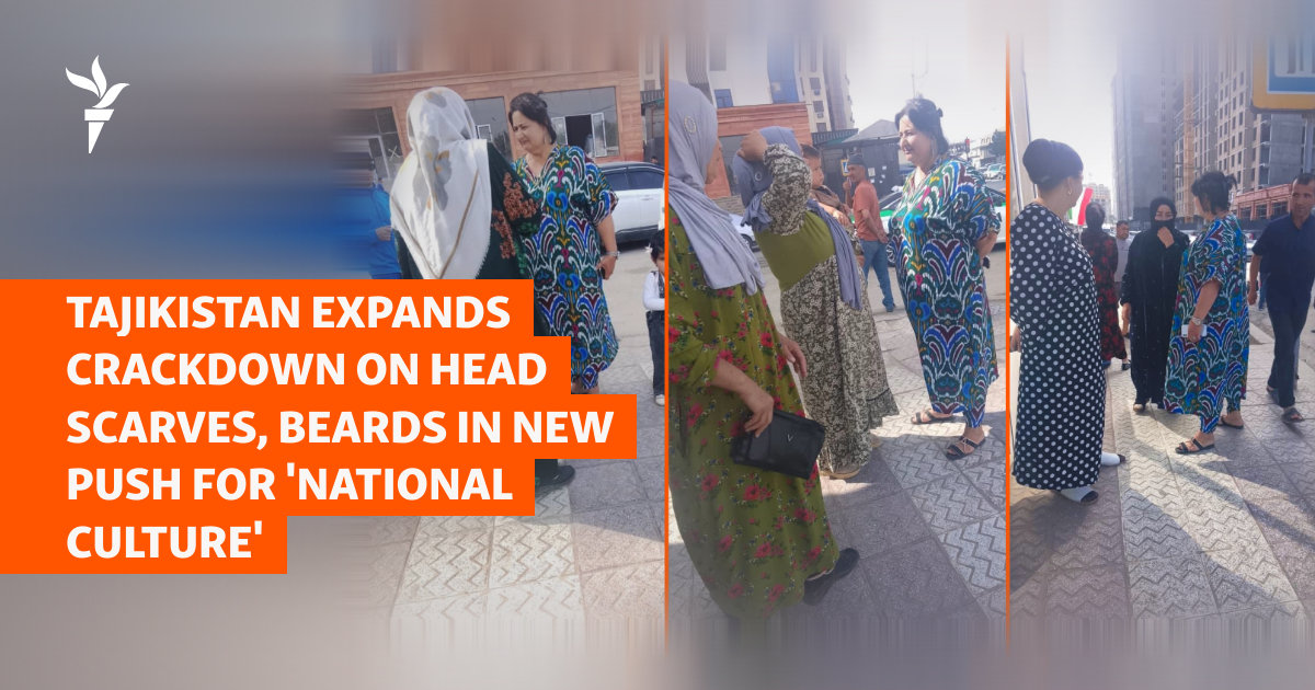 Tajikistan Expands Crackdown On Head Scarves, Beards In New Push For 'National Culture'
